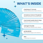 POOOF! Dissolving Teeth Whitening Strips by Dr. Bill Dorfman | 12% Hydrogen Peroxide | No-Slip Melt-Away Advanced Seal | Fast Stain Removal | Enamel & Sensitive Safe | 20 Ct (10-Day) | Polar Mint