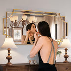 Kelly Miller 24"x48" Large Gold Mirror for Wall, Gold Traditional Wall Mirror Art Decorative Mirror Beveled Full Length Mirror Home Decor for Bathroom Living Room Bedroom Kitchen Farmhouse Entryway