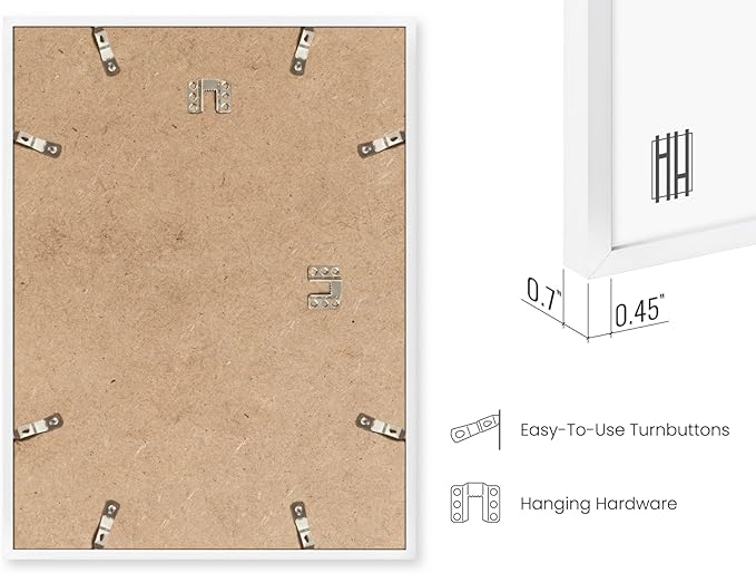 Haus and Hues 11x17 White Oak Wood Picture Frames Set of 25 - Premium Bulk Picture Frames 11x17 Bundle - Elegant Gallery Wall Frame Set for Posters, Art Display - Ideal for Wall Decor in Home & Office