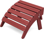 KINGYES Folding Adirondack Ottoman for Adirondack Chair, Red