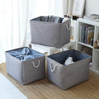 TheWarmHome Fabric Storage Bins Baskets for Organizing, Large Sturdy Storage Basket W/Handles, Decorative Foldable Storage Baskets for Shelves Closet Nursery Toy (X Large - 3 Pack 17.7L×13.8W×9.8H)