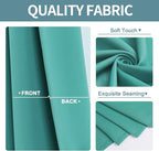 ChrisDowa Small Kitchen Valances for Windows - Grommet Short Thermal Insulated Room Darkening Window Valances Curtains for Living Room (2 Panels, Teal, 52 x 18 Inch)