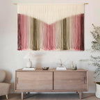 IOWER Large Macrame Wall Hanging Boho Wall Decor Large Scale Tie-Dye Yarn Living Home Room Boho Wall Decor for Bedroom Home Wall Art 57" W x 35" L