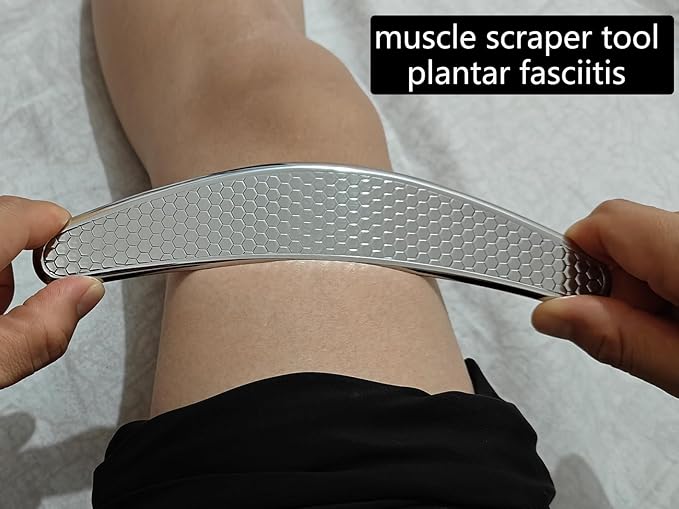4 in 1 Muscle Scraper Stainless Steel Gua Sha Massage Tool Set with Bag,IASTM Scraping Tools for Muscle Treatment