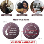 ASTARIN 36" Large Deep Tone Personalized Sympathy Wind Chimes, Memorial Wind Chime for Loss of Mother Father Loved One, Angel's Feather Bereavement Gifts Decor Outdoor Patio Garden(Produced in USA)