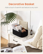 KALLAX Small Woven Basket, 12 x 8 x 4.5 Inches, Storage Basket for Organizing, Cute Small Rope Shelf Closet Cube Storage Bins Baskets for Shelves, Dog Toy Gift Baskets Empty, 3 Packs, Black