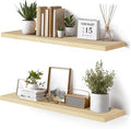 Floating Wall Shelves 2-Pack - 36-Inch Rustic Wooden Shelves for Storage and Décor, Easy Installation for Living Room, Bedroom, and Kitchen