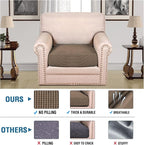 H.VERSAILTEX Super Stretch Individual Seat Cushion Covers Sofa Covers Couch Cushion Covers Slipcover Sets Thick Jacquard Textured Twill Fabric (1 Piece Chair Cushion Cover, Macchiato)