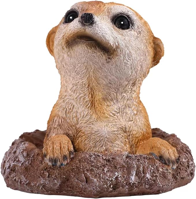 Meerkat Statue - Charming Meerkat Garden Animal Statue: Lifelike Decor Accent for Your Yard or Patio - Add Personality to Your Outdoor Space