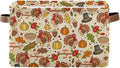 Storage Basket Thanksgiving Day Pumpkins Cube Storage Bins Organizer Bag Collapsible Closet Shelf Baskets with handle for Baby Cloth Pet Toy Book 14.2×10.2×8.3 IN