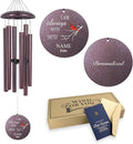 ASTARIN 36" Large Deep Tone Personalized Name Sympathy Wind Chimes, Cardinal Memorial Wind Chime for Loss of Mother Father Loved One, Bereavement Condolence Gifts Decor Outdoor Patio Garden