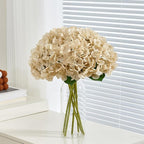 8pcs Fake Flowers Silk Hydrangea Artificial Flowers Bouquets Faux Hydrangea Stems for Home Table Centerpieces Wedding Party Decoration