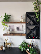 joelsantiques 36 Inch Floating Shelves - 36x9x2 in Wood Wall Shelf, Natural Wooden Home Decor for Bathroom Kitchen Bedroom, Hanging Mounted Invisible Bracket, Medium Brown