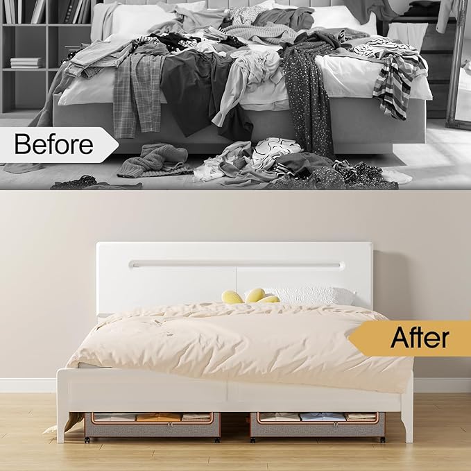 Yecaye Under Bed Storage with Wheels, 4 Pack Under Bed Storage Containers with Clear Lids & Label, XXL Large Lapacity Rolling Under Bed Drawers for Clothes, Shoes, Blankets
