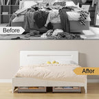 Yecaye Under Bed Storage with Wheels, 2 Pack Under Bed Storage Containers with Clear Lids & Label, XXL Large Lapacity Rolling Under Bed Drawers for Clothes, Shoes, Blankets