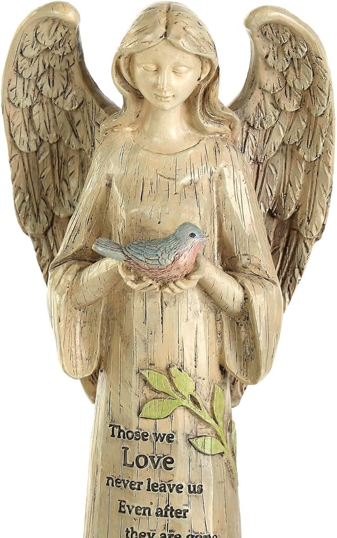 Topadorn Garden Statuary Outdoor Praying Angel Resin Figurines,Angel Collectible Sculptures,10" H