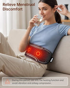 Lower Back Massager with Heat, Heating Pad for Back Pain Relief, Wrap Around Heating Pad with 4 Heat 3 Vibration, Adjustable Size, Touchscreen Control, Gifts for Women Men Mom Dad