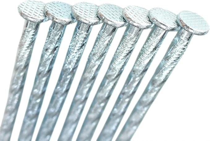 50/100/150 Pack 6" Solid Galvanized Non-Rust Metal Garden Stakes Spiral Landscape Edging Anchors for Paver Edging, Gardening, House Construction, etc (100)