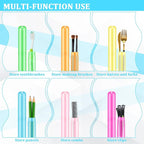 SIKEMAY 100 PCS Toothbrush Holder Bulk, Toothbrush Case Cover, Portable Plastic Dust Proof Breathable, Holder for Travel, Bathroom, Indoor, Outdoor, Trip, Camping, School