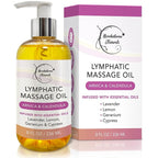 Lymphatic Massage Oil for Massage Therapy & Natural Lymphatic Drainage | Premium Quality with Arnica & Lavender Oil | for Post Surgery Recovery & Detox | 8oz by Brookethorne Naturals
