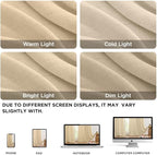 Joydeco Linen Curtains 84 Inch Length 2 Panels Set, Light Filtering Curtains for Bedroom Living Room,Linen Blend Drapes 52 Inches Wide with Back Tab Rod Pockets (W52 x L84 Inch, Natural)