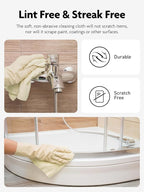 Fantasticlean Microfiber Cleaning Cloth Roll -40 Pack, Tear Away Microfiber Towels, 12" x 12", Reusable, Washable, Scratch Free, Ultra Absorbent Dish Rags for Car, Home, Garage or Shop (Beige)