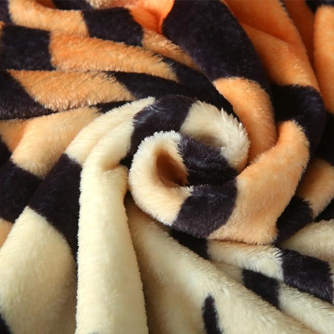 MERRYLIFE Tiger Stripe Print Throw Blanket Decorative Fleece Throw | Ultra-Plush Colorful | Couch Blanket Travel Lap | Home Gift Use(50" 60",Tiger)