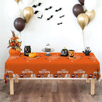 ATFUNSHOP 4 Packs Halloween Tablecloth Disposable Table Cover 54X108 Halloween Decorations KidsBirthday Party Decor, Spooky Spider Web Waterproof Spillproof Table Cloth - Perfect for Dinner