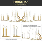 18 Light Gold Living Room Chandelier High Ceiling Foyer Candle Chandelier Large Modern Brass 59in Metal Chandeliers Hanging Light for Master Bedroom Dining Room Light Fixture Over Table