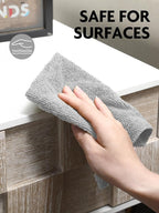 Fantasticlean Microfiber Cleaning Cloth Roll -150 Sheets, Tear Away Microfiber Towels, 12" x 12", Reusable Washable, Ultra Absorbent Dish Rags for Car, Home, Garage or Shop (Pink and Grey)