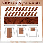 20 Pack Terracotta Cheesecloth Table Runner 10FT Boho Rustic Cheese Cloth Table Runner for Wedding 20 x 120 Inch Long Bridal Shower Baby Shower Gauze Fabric Sheer Birthday Party Table Decorations