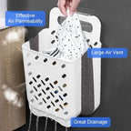 Laundry Basket Hamper,Hanging Wall Collapsible Laundry with Handle,Space-Saving Foldable Storage Dirty Washer Organizer Bin Multi-function Container Waterproof Durable,Set of 2(XL&M)
