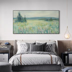 SIGNWIN 36"x72" Extra Large Framed Wall Art Wildflower Meadow Landscape Soft Pastel Nature Illustration for Home Living Room Bedroom Decor (Frame Assembly Required)