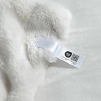 Cozy Bliss Faux Fur Throw Blanket for Couch, Fuzzy Soft Plush Thick Bubble Blanket for Sofa Bedroom Living Room, 108 * 90 Inches Cream White