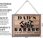 Rustic Sign, Father's Day Gift, Dad's Gift, Grandpa's Gift, Decor Hanging Wood Signs, Printed Wood Wall Art Sign, Dad's Garage, If He Can't Fix It We're All Screwed, Vintage Sign Gift for Grandpa