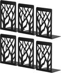 Book Ends, Bookends, Bookends for Shelves, Bookend, Book Ends for Heavy Books, Black Metal Book Shelf Holder Home Decorative, Book Stoppers for Shelves 3 Pair