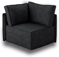 HOOOWOOO Modular Sectional Sofa Couch,Matching Free Combination Cloud Couch Corner Chair(Black Corduroy)