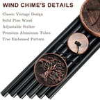 Memorial Wind Chimes for Loss of Loved One, Tree of Life Vintage Wind Chime for Outside, Sympathy/Memorial/Retirement/Festivals/Birthday Gift for Father/Mother/Lover (DIY 34" Tree of Life)