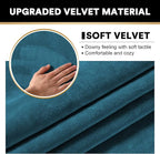 PrinceDeco Sectional Couch Covers 4 Pieces Couch Covers for Sectional Sofa Velvet Separate Sectional Couch Covers L Shape for Left/Right Chaise Sectional Couch(3 Seater + 1 Chaise,Deep Teal)