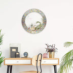 Bohemian Rainbow Wall Mirror -Glass Mosaic Mirror Decorative Wall Mirror, Multi Color Spectrum Wall Mountable, 24" Multi-Color Round Framed Mirror