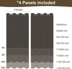 HolidayIdeas 4 Panels Linen Outdoor Curtains for Patio Waterproof Cream Outside Curtains 110"x95"-Indoor/Outdoor Gazebo Wide Curtains Weatherproof, Privacy for Pergola, Porch, Cabana, Livingroom