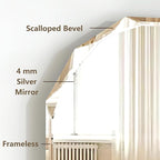 Bathroom Mirrors for Over Sink, Round Frameless Mirrors for Wall, 24x30 Inch Beveled Bathroom Mirror, Bathroom Vanity Circle Mirror for Bedroom Living Room Entryway Home Decor