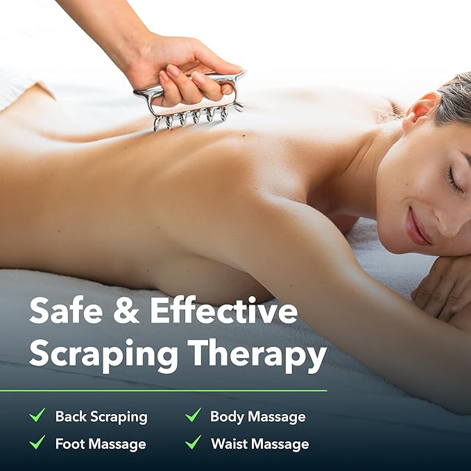 PZHZ® Fascia Massage Tool Blaster for Deep Tissue, Muscle Knots,Cellulite, Myofascial Release & More – All-in-One Full Body Tension Relief, Back & Neck Massager