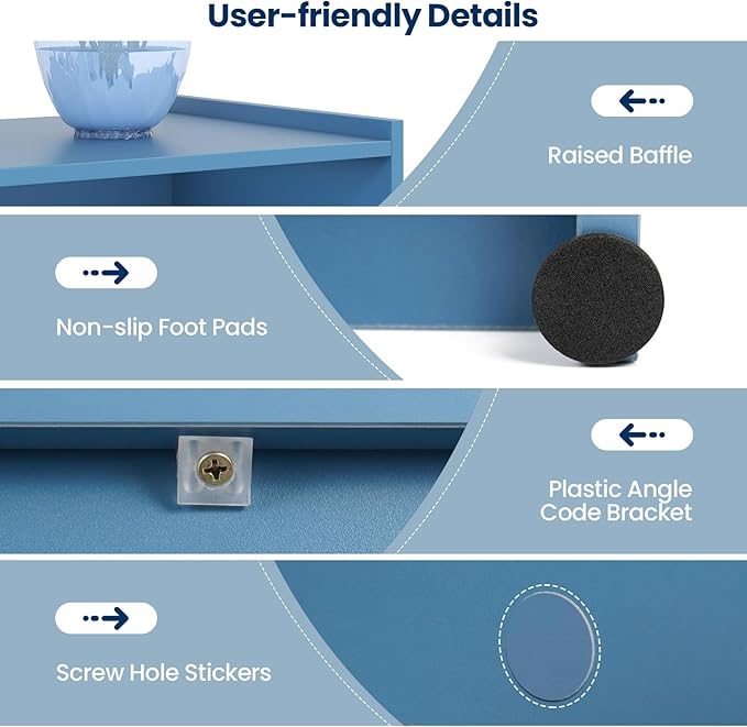 Tangkula 8-Cube Bookcase, Wood 3 Tier Open Storage Bookshelf, Modern Multipurpose Display Cabinet for Living Room, Study, Reading Nook, 48 x 12.5 x 36.5 Inch (Bright Blue)