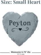 Let's Make Memories Personalized Garden Stone - Resin - Custom Garden Décor - Love Grows Here Round Stone with Heart Cutout - for Dad - for Father's Day