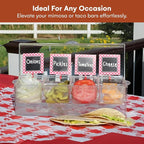 Estilo 4 Section Condiment on Ice, Clear (1-(Pack))