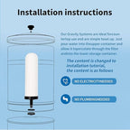 2 PCS 7 inch ceramic water filter Candle,7'' water filter replacement filters with Activated Carbon for Countertop Gravity Water Filter System,Water Cooler Filtration Systems