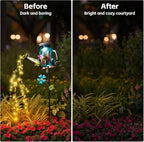 Solar Watering Can Light, Yard Outdoor Decor Lights, IP65 Waterproof, Hanging Butterfly Garden Light, Outside Garden Flower Bed Decor, Women Gift, Birthday Gifts