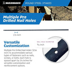 Sandbaggy Round Steel Concrete Form Stakes with Nail Holes - Rust Resistant Coating - Removable, Reusable (1, 3/4 in X 60 in)