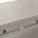 Solid Wood Console Table,Long Sofa Table Entryway Table with 4 Drawers and Bottom Shelf for Hallway Living Room Couch Table,Fully Assembled (63" Gray Wash)